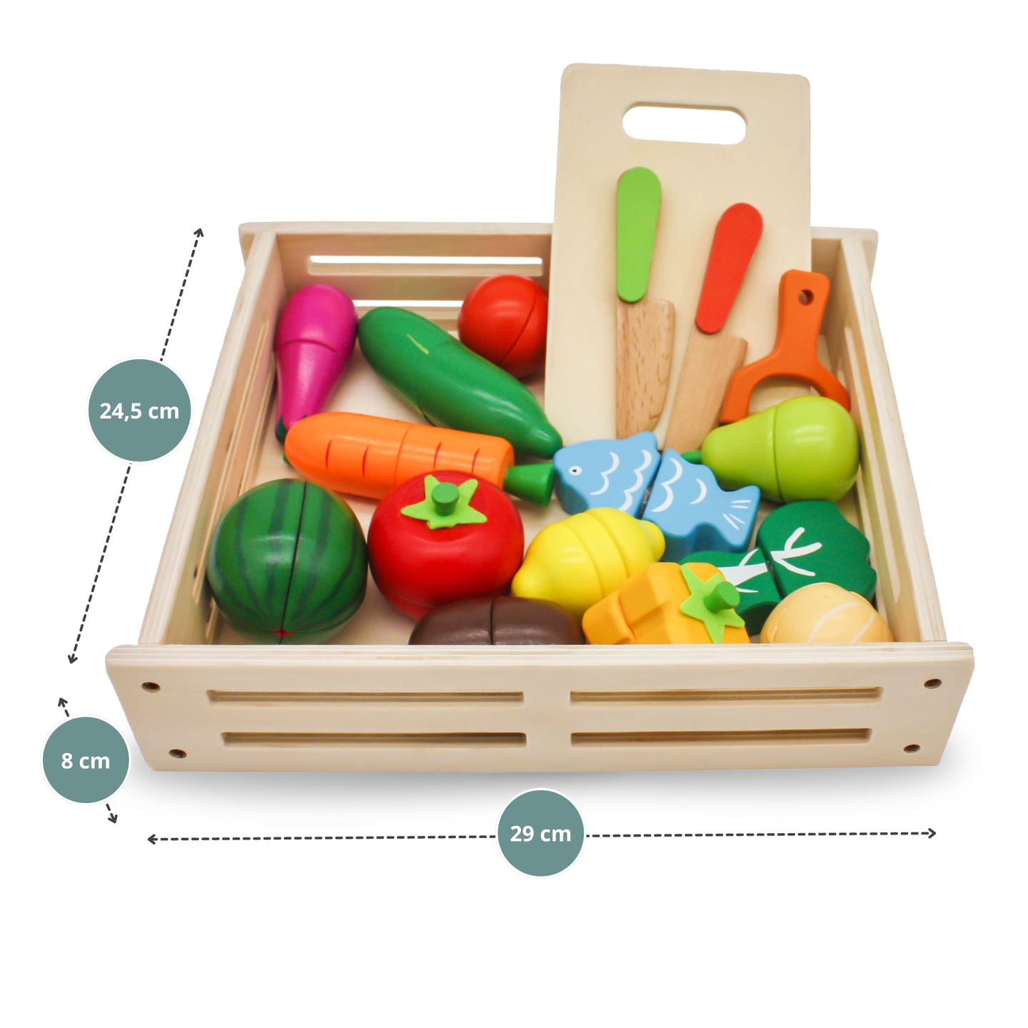 Дървени плодове и зеленчуци за рязане