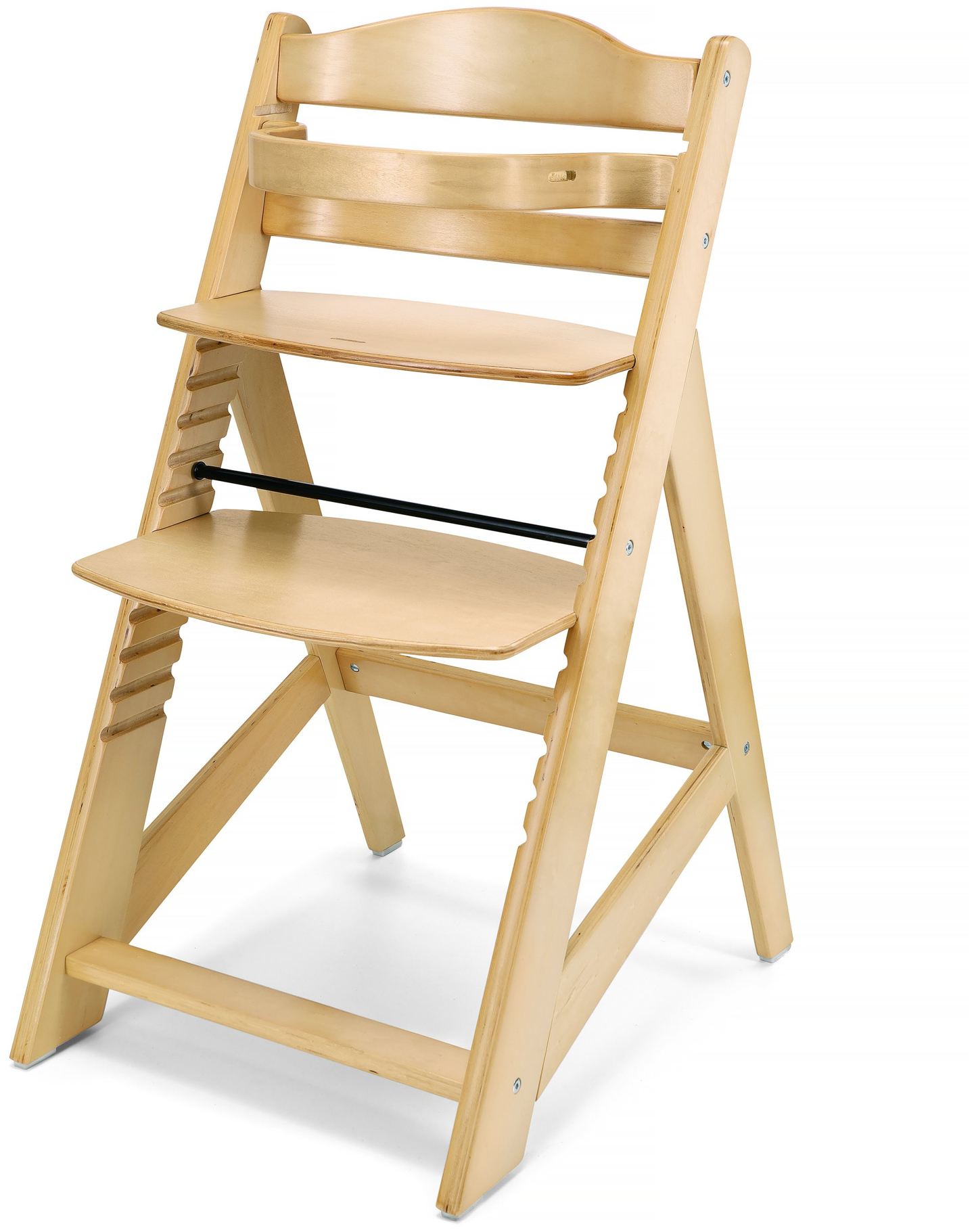 Дървен стол за хранене Moby-System WOODY - цвят на естествено дърво