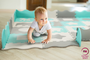 Подложка от пяна XL 150 x 150 x 1cm с кант - EVA пяна - мента