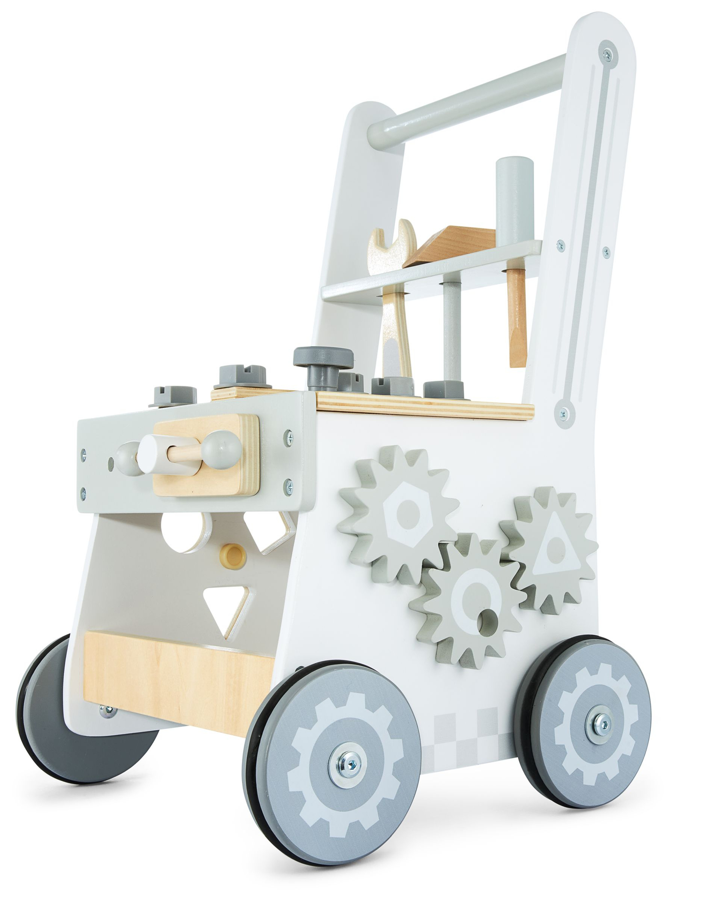 Дървена проходилка, буталка + работилница 3 в 1 - 47 елемента