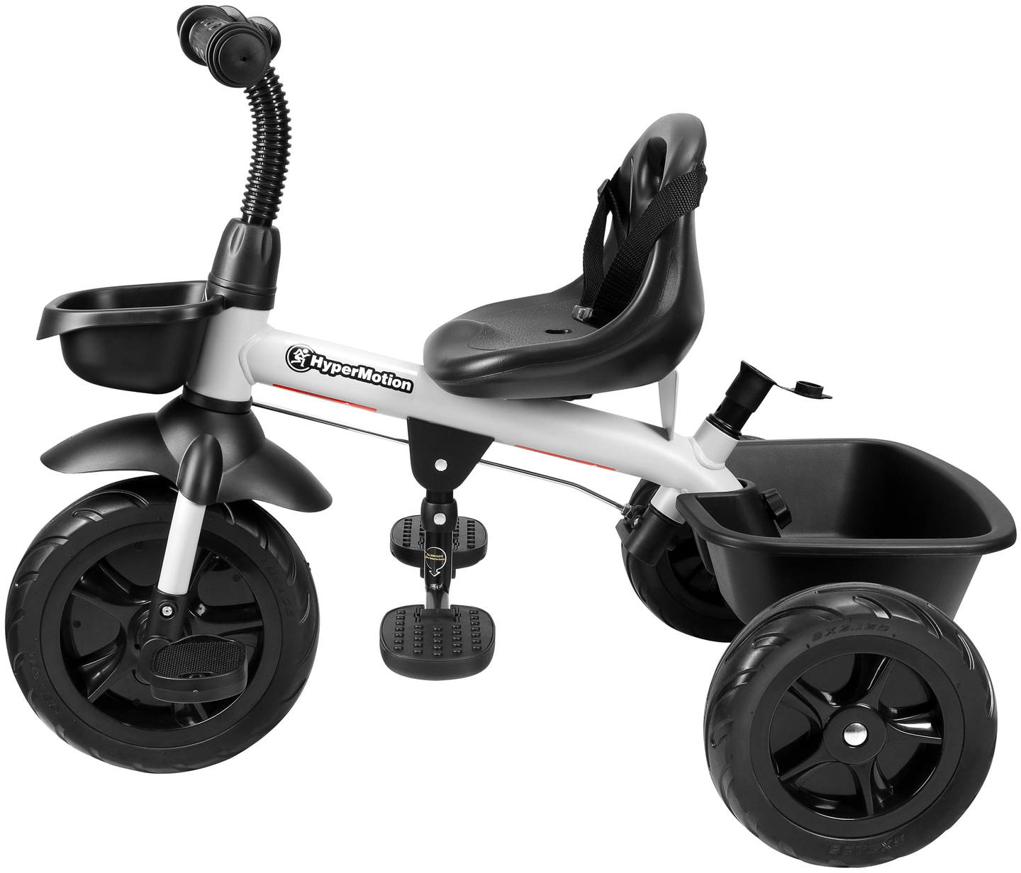 HyperMotion TOBI VECTOR триколка - вечни надуваеми колела + щанга за бутане. Цвят: светло сив.