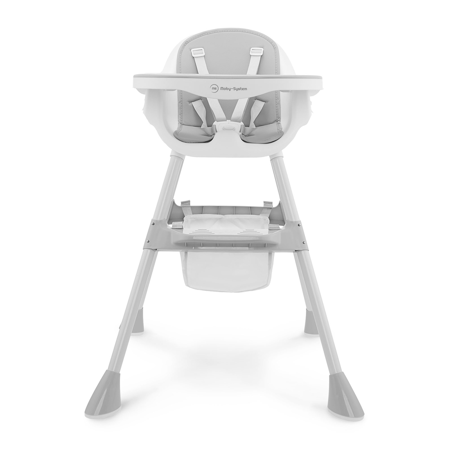 Moby-System Magnolia 2 в 1 регулируемо столче за хранене - сиво