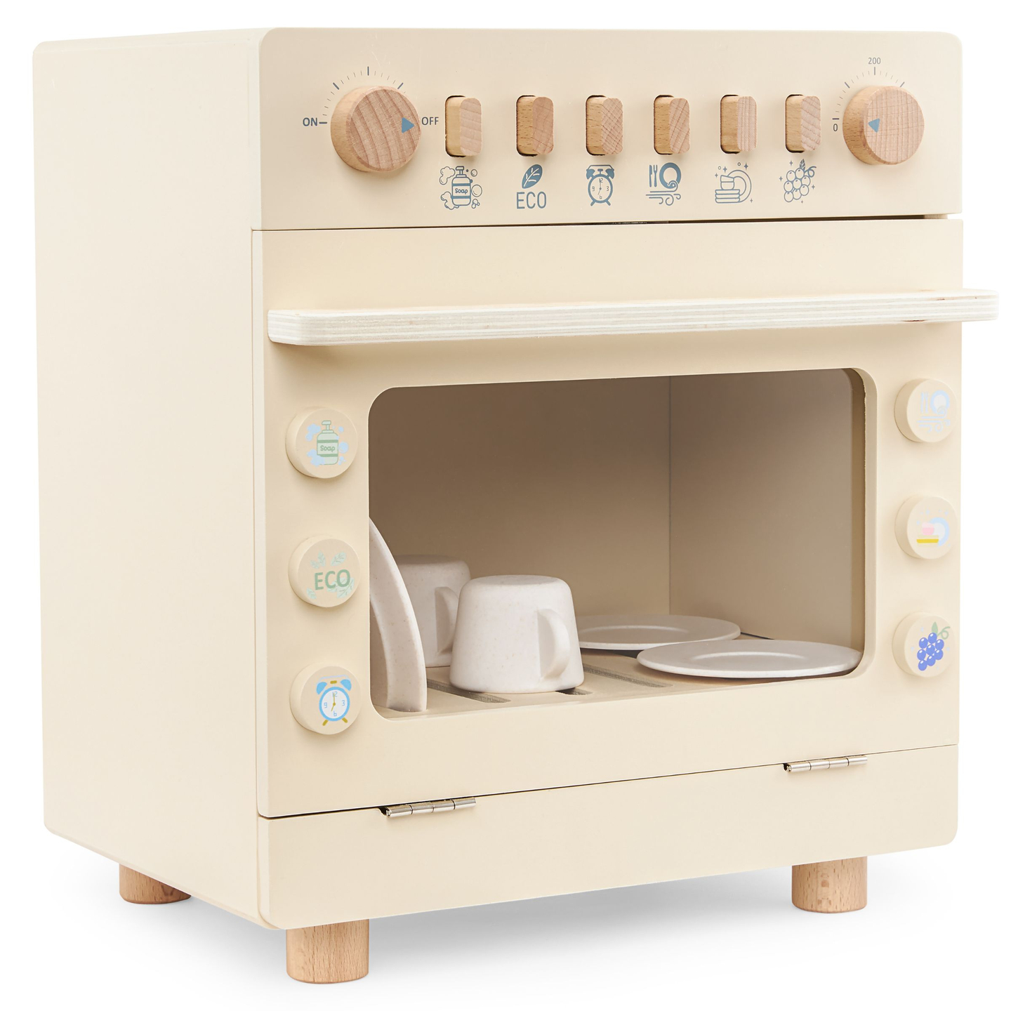 Дървена съдомиялна с аксесоари