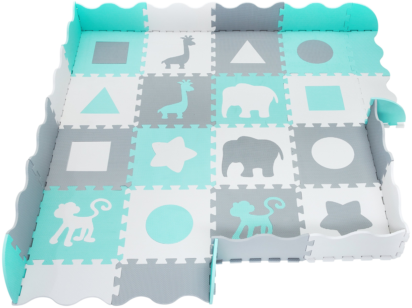 Подложка от пяна XL 150 x 150 x 1cm с кант - EVA пяна - мента