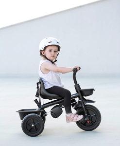 HyperMotion TOBI VECTOR триколка - вечни надуваеми колела + щанга за бутане. Цвят: черен.