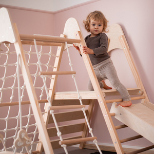 Дървена домашна детска площадка XL 5в1