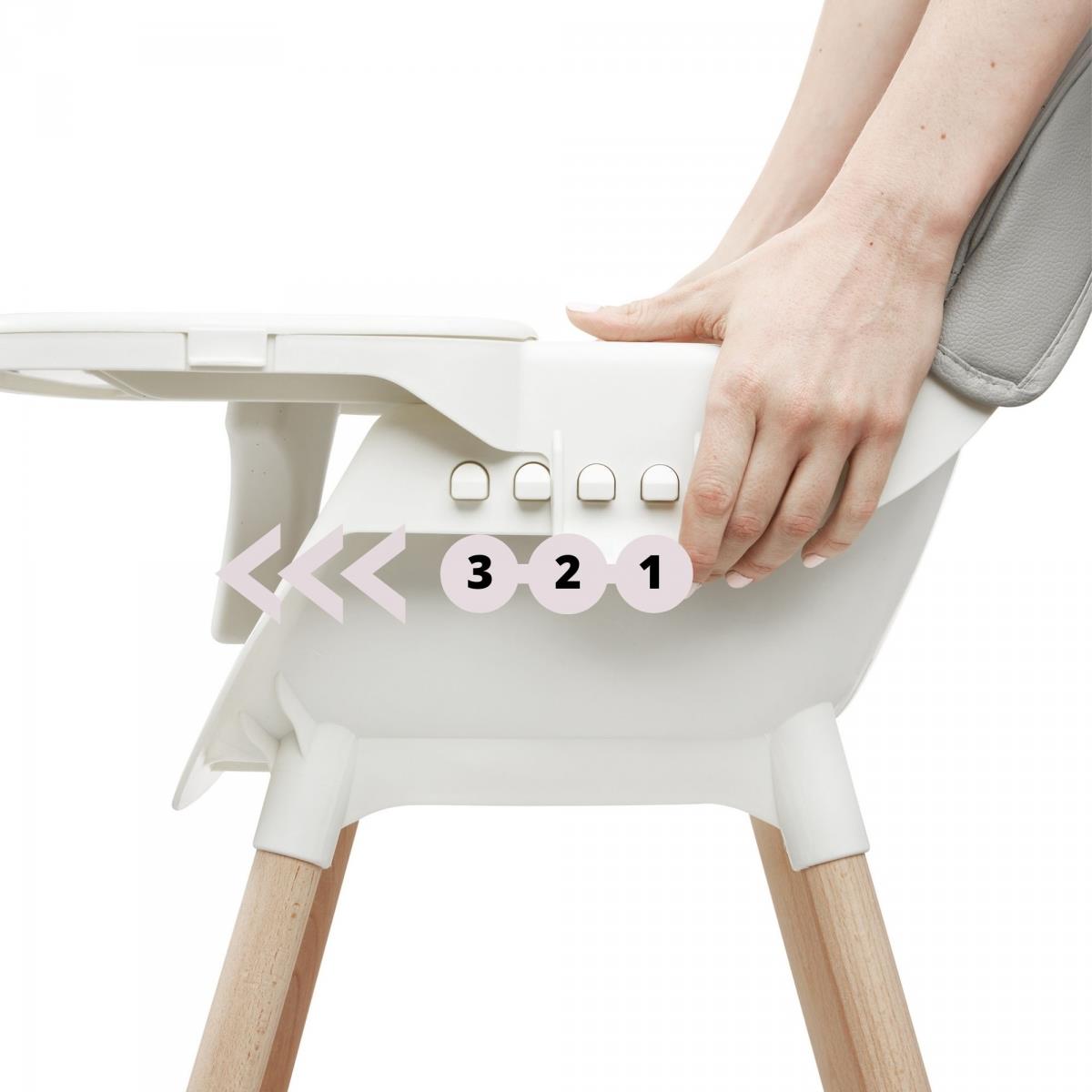 Стол за хранене AMELIA 3в1 Moby-System, сив