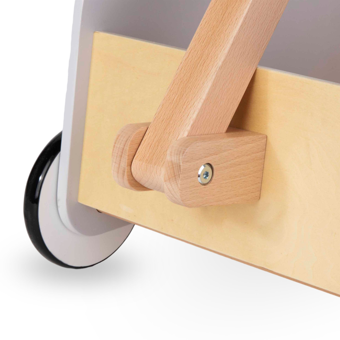 Дървена количка за играчки - ремарке за теглене