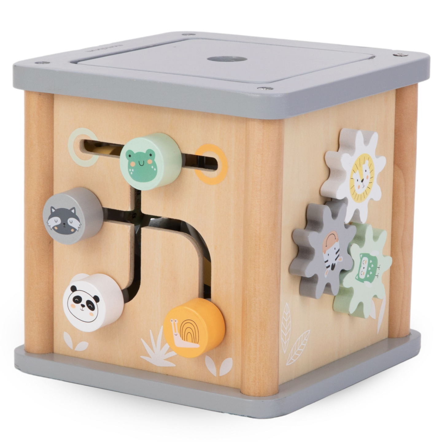 Дървен образователен куб Монтесори - моторен цикъл