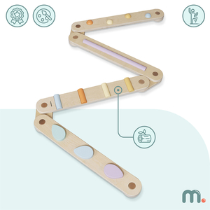 Голяма дървена сензорна пътека - пътека за баланс - 9 елемента