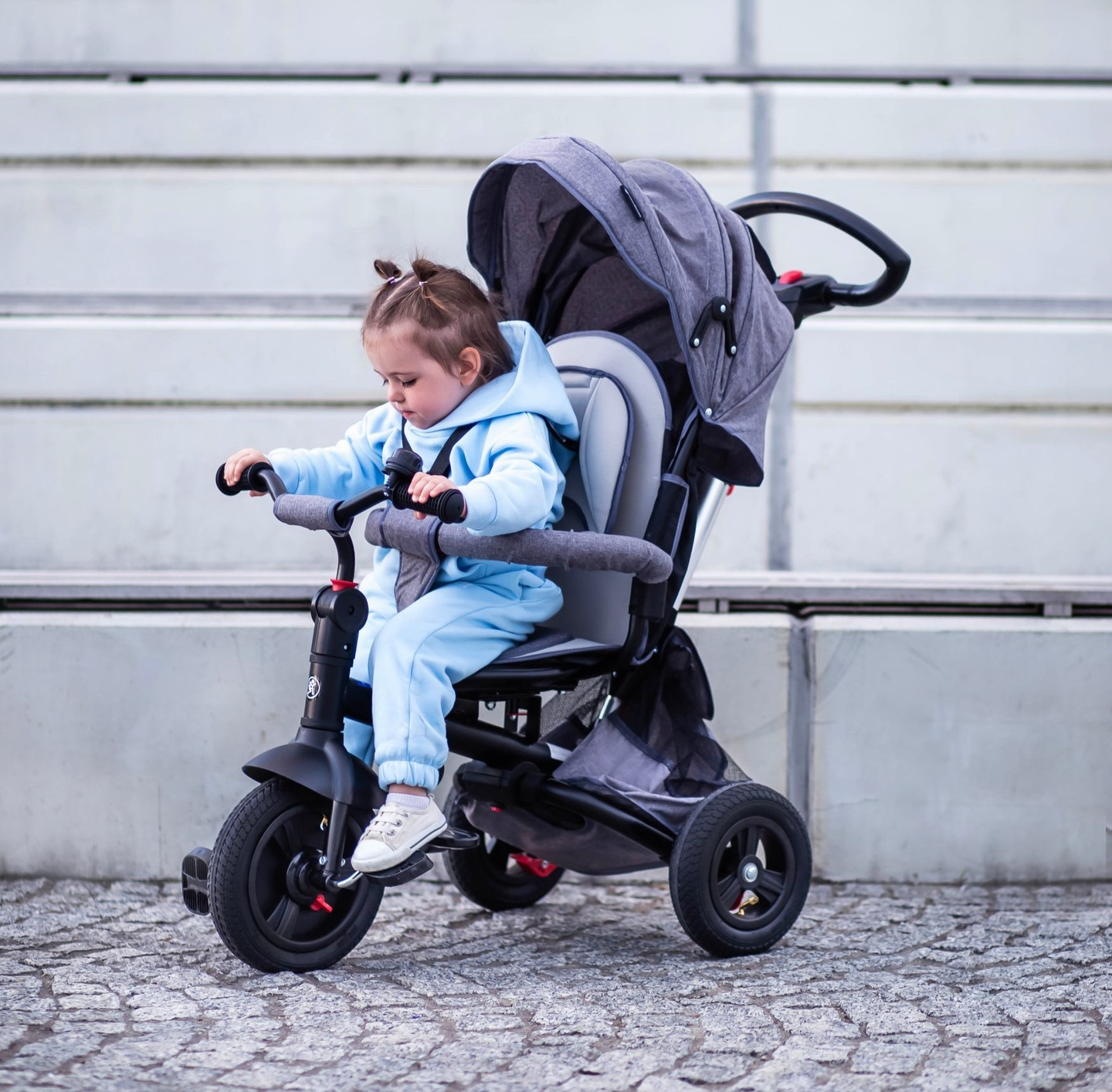 Tobi Velar триколка + дъждобран - сив