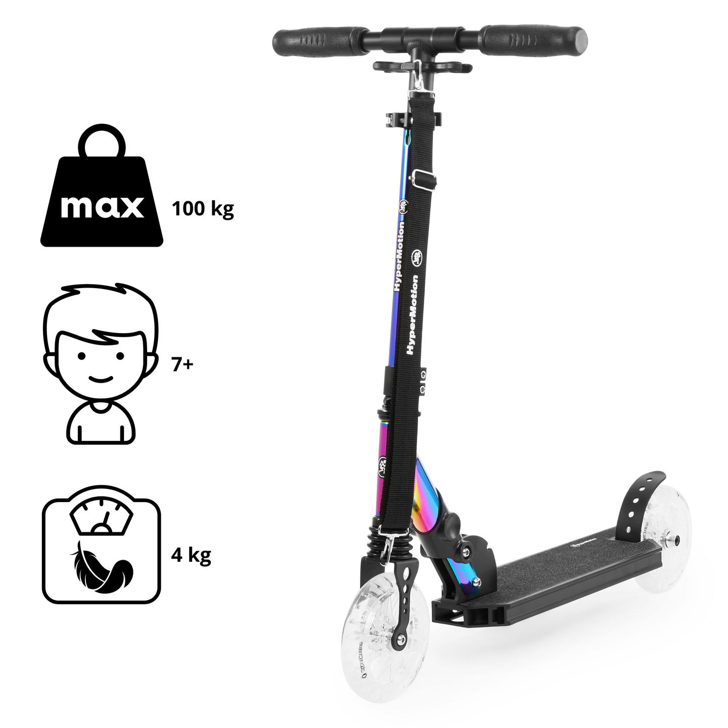 Двуколесен скутер HOLO MAJESTIC HyperMotion 100кг - пълен алуминий