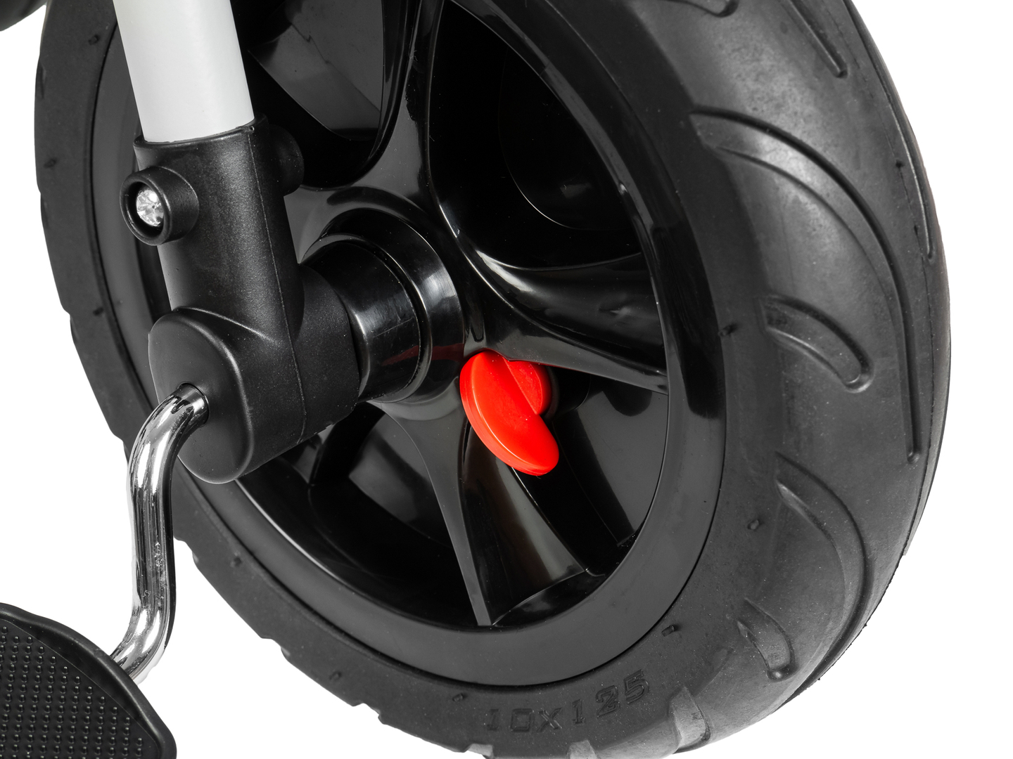 HyperMotion TOBI VECTOR триколка - вечни надуваеми колела + щанга за бутане. Цвят: светло сив.