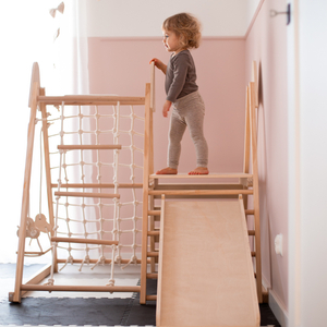 Дървена домашна детска площадка XL 5в1