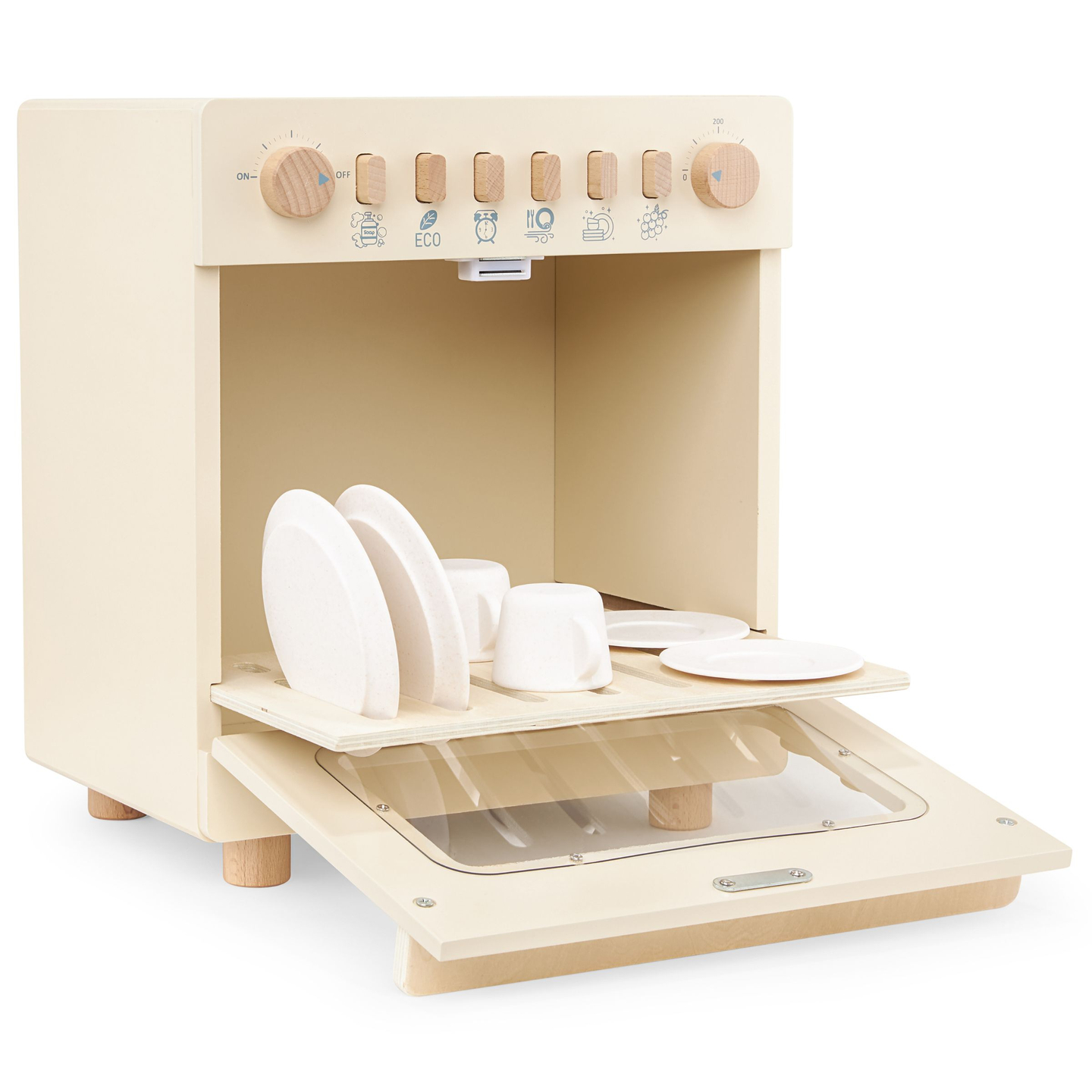 Дървена съдомиялна с аксесоари