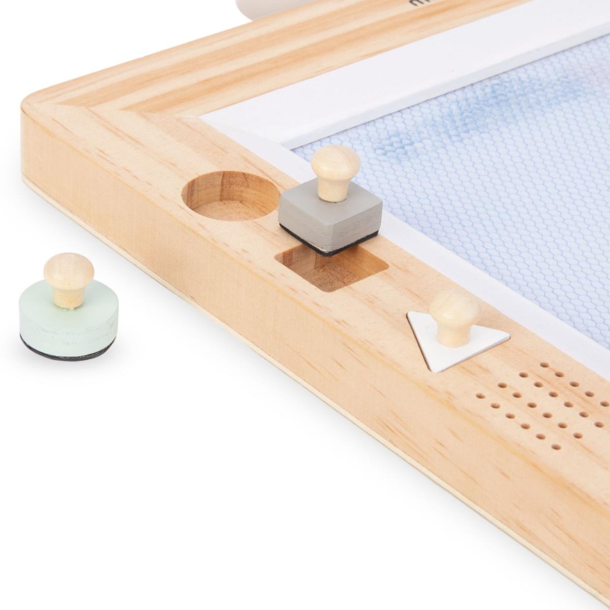 Дървен лексикон с печати - дъска за рисуване