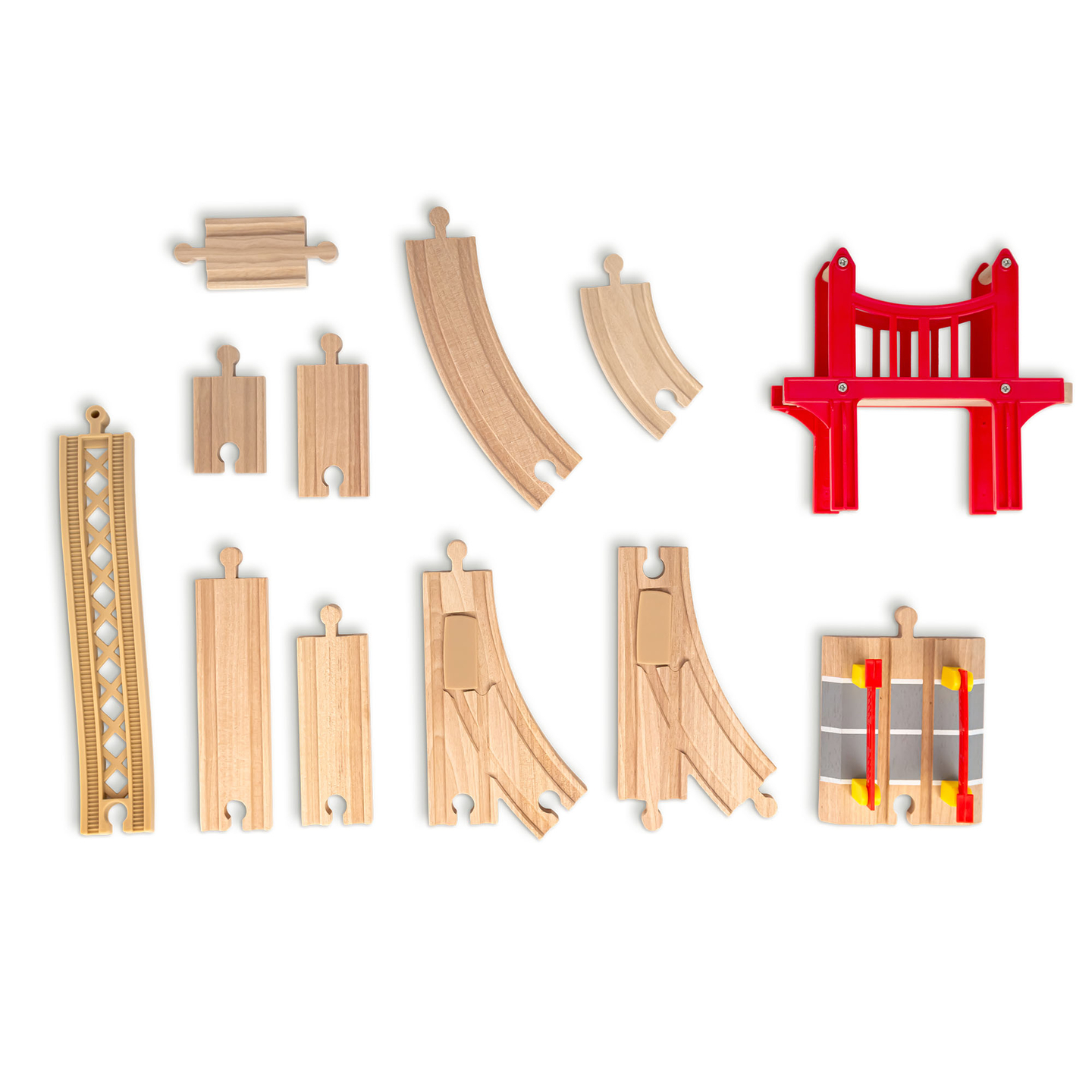 Дървена градска железница с електрически влак - движещ се кран, кораб, мостове