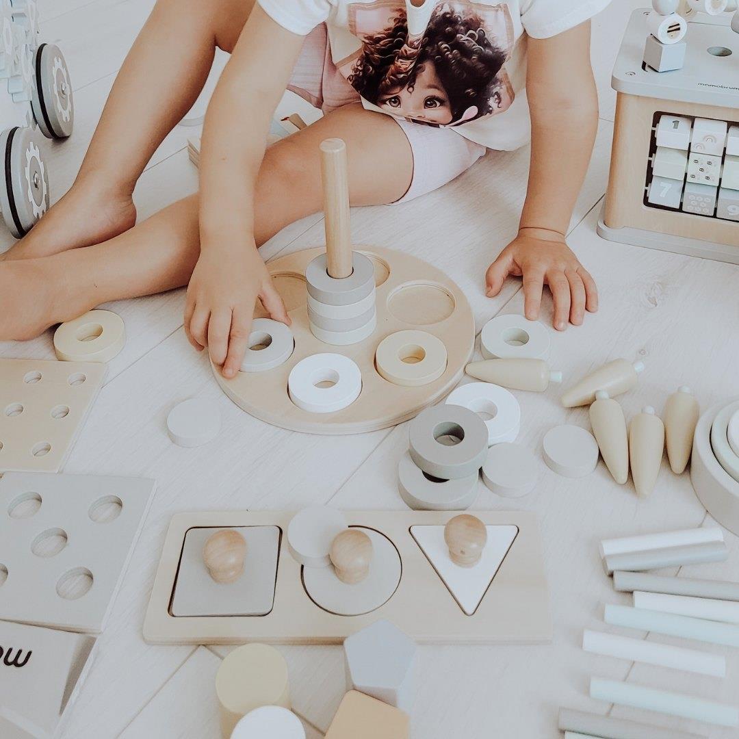 Монтесори образователна кутия за малки деца - 6 играчки