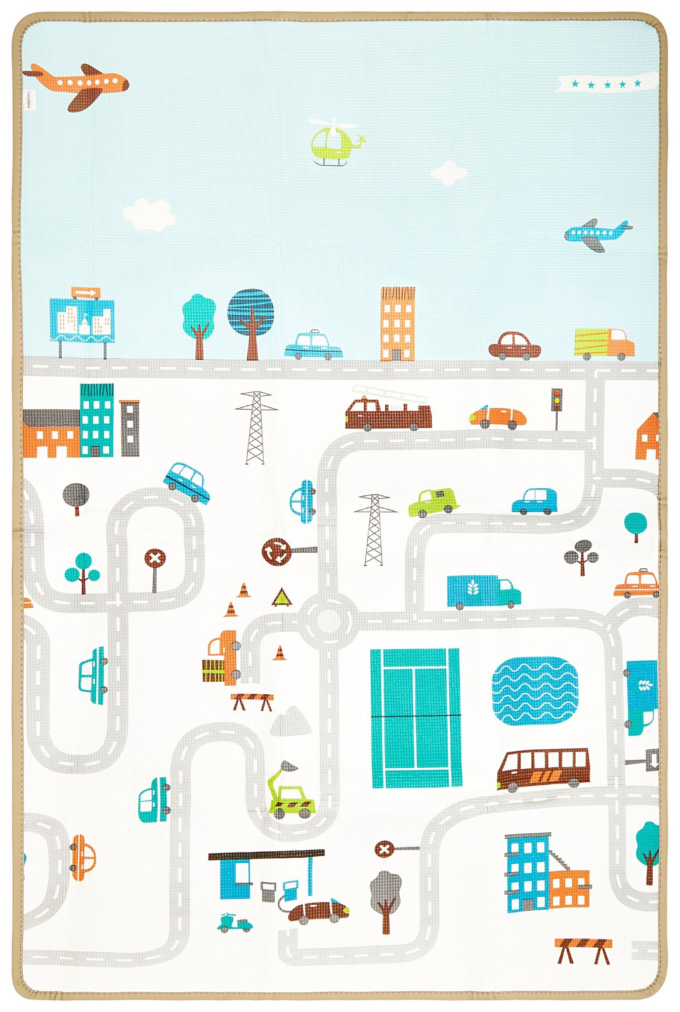 Двустранна подложка от пяна - приказна страна / зимен град