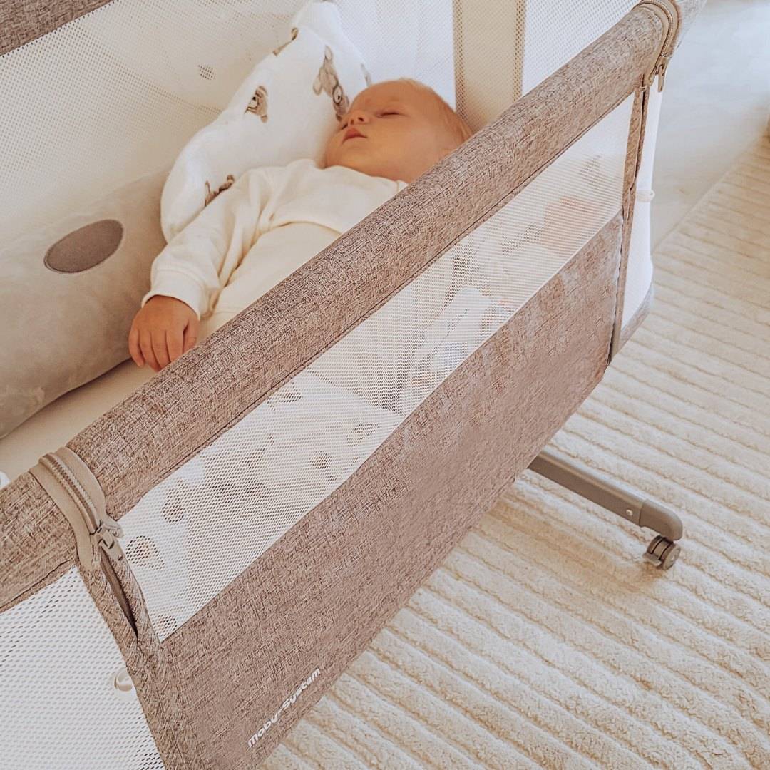 Разтегателно креватче Moby-Система LUNA 3в1 - сиво