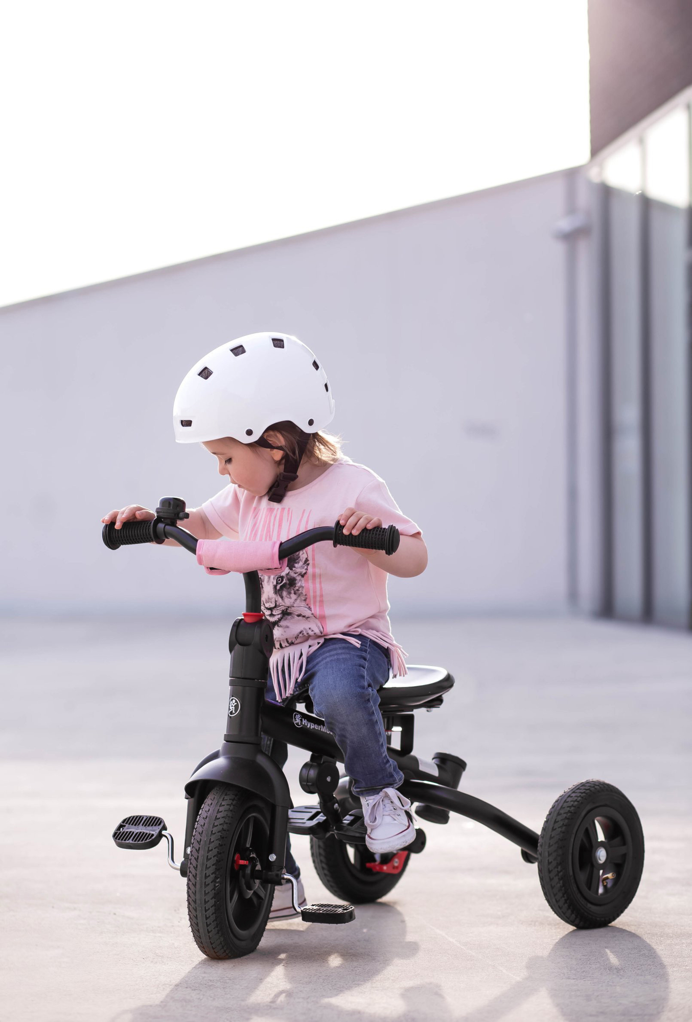 Триколка Tobi Velar + фолио за дъжд - розово