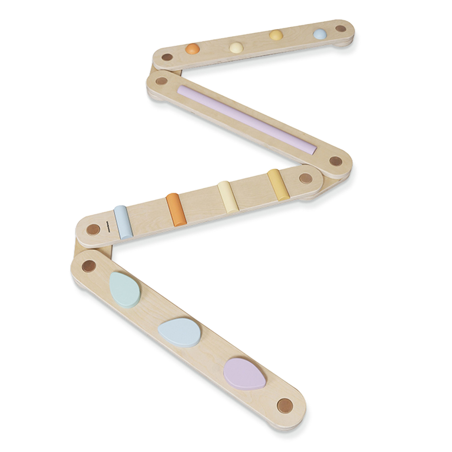 Голяма дървена сензорна пътека - пътека за баланс - 9 елемента