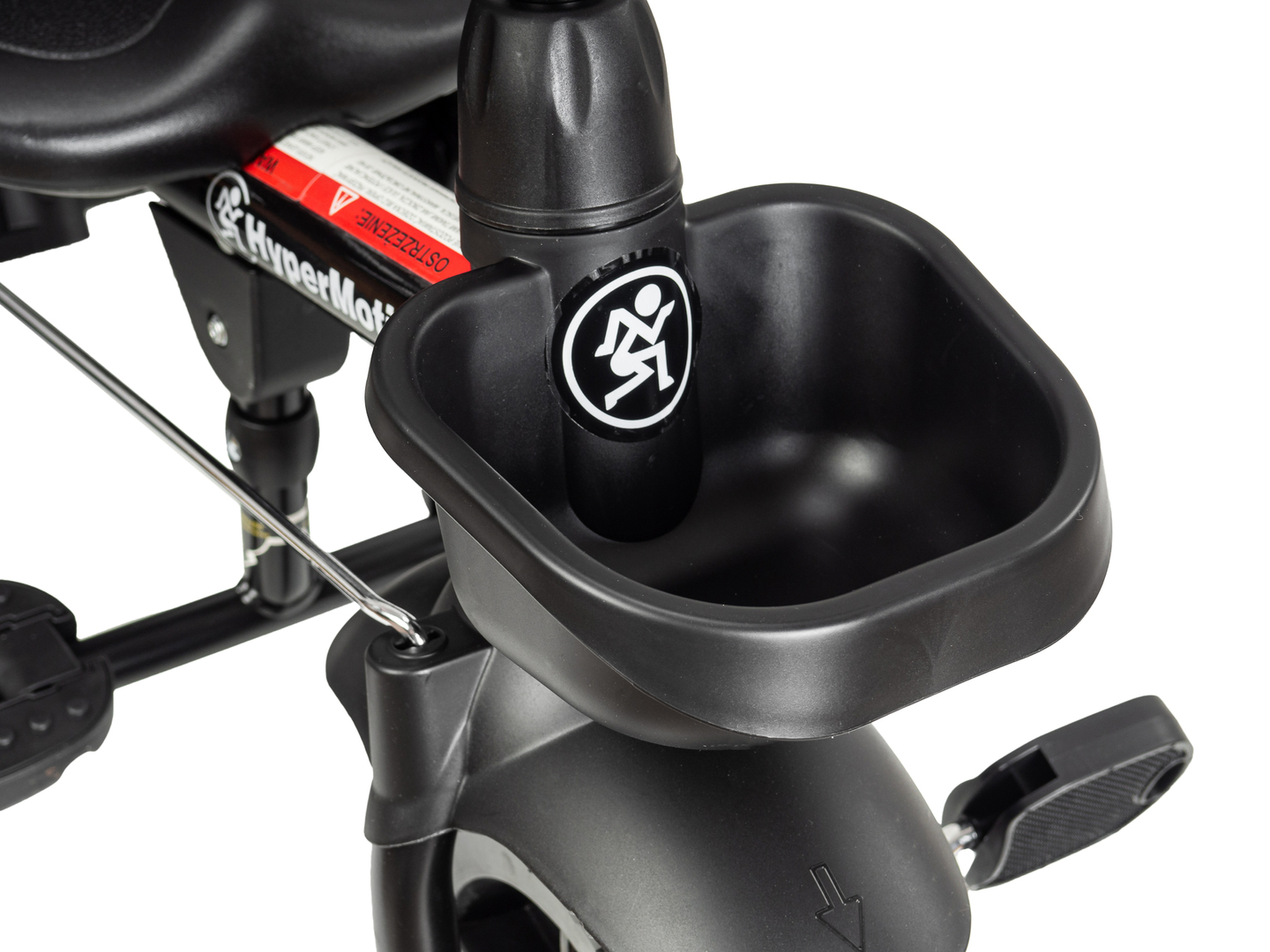 HyperMotion TOBI VECTOR триколка - вечни надуваеми колела + щанга за бутане. Цвят: черен.