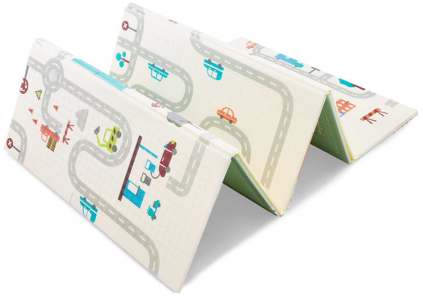 Двустранна подложка от пяна XXL - сгъваема 1 CM (планина и път)