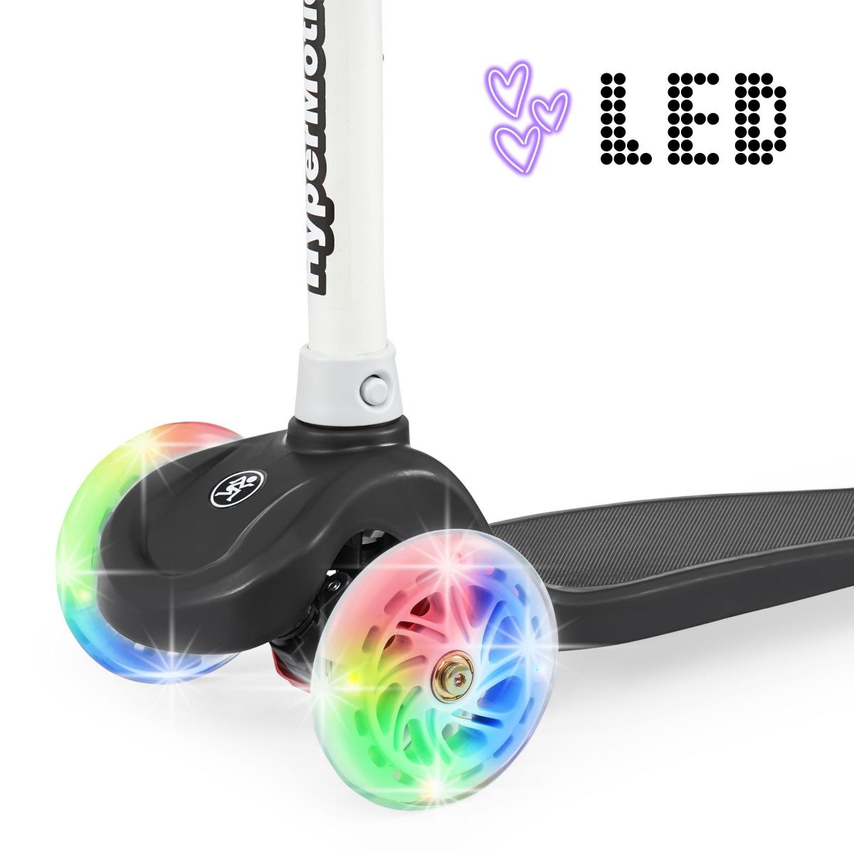 Триколесна тротинетка за баланс TRINGO 3-8 години - черна + светещи LED колела