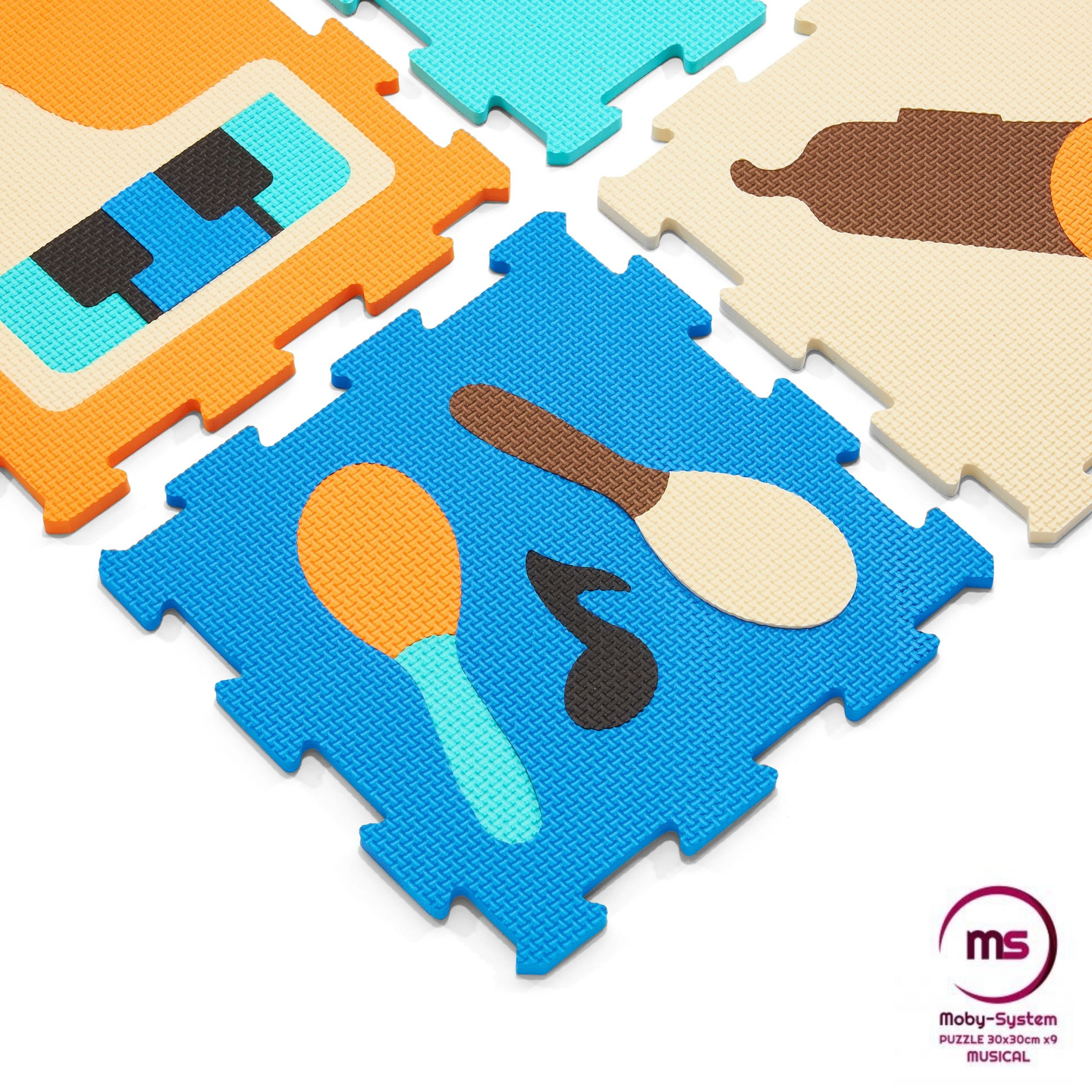 Образователна подложка за пъзел от пяна 90 x 90 x 1cm - EVA пяна - дизайн: инструменти