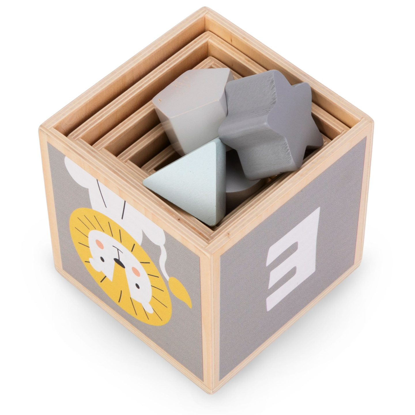 Дървена кула - сортировчик на форми, числа, азбука, животни