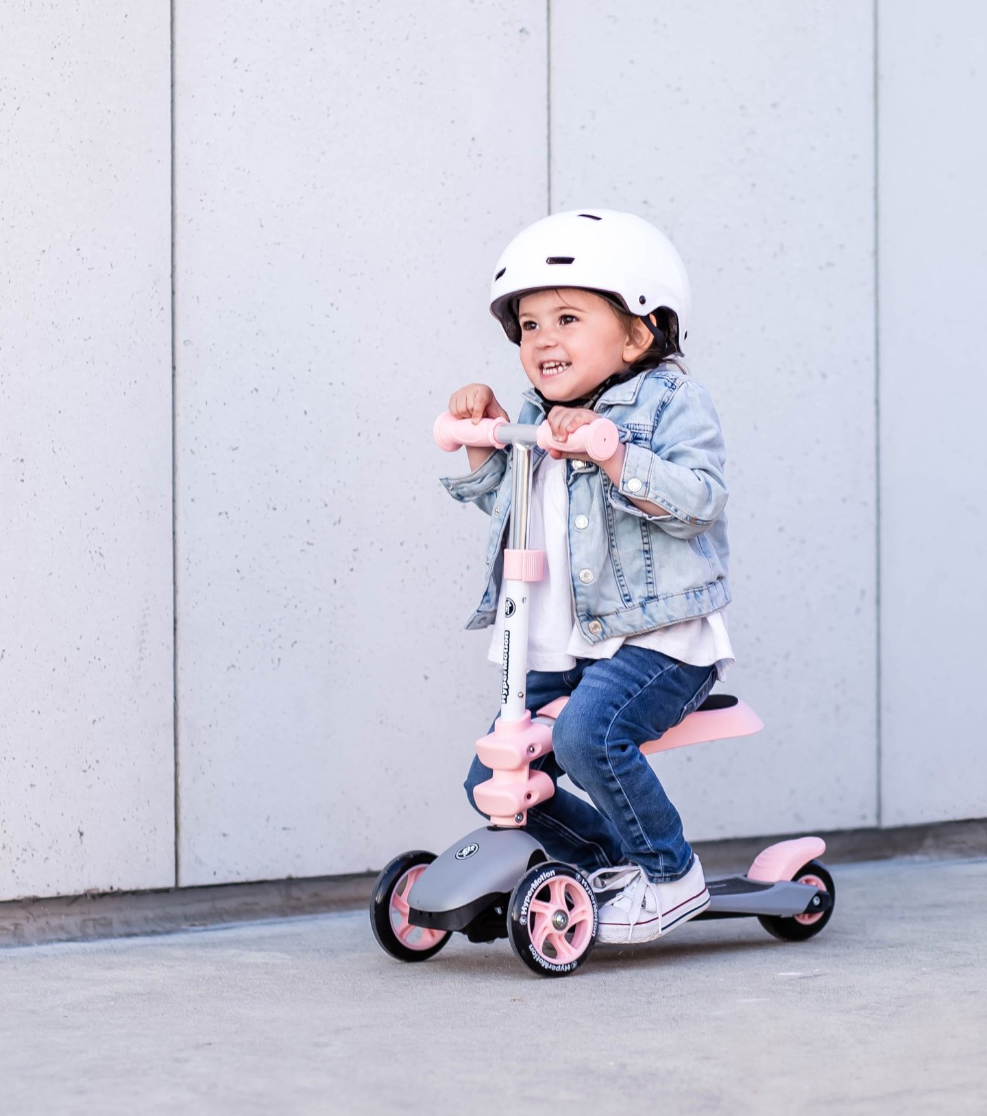 Триколка за баланс HyperMotion 3в1 - розова