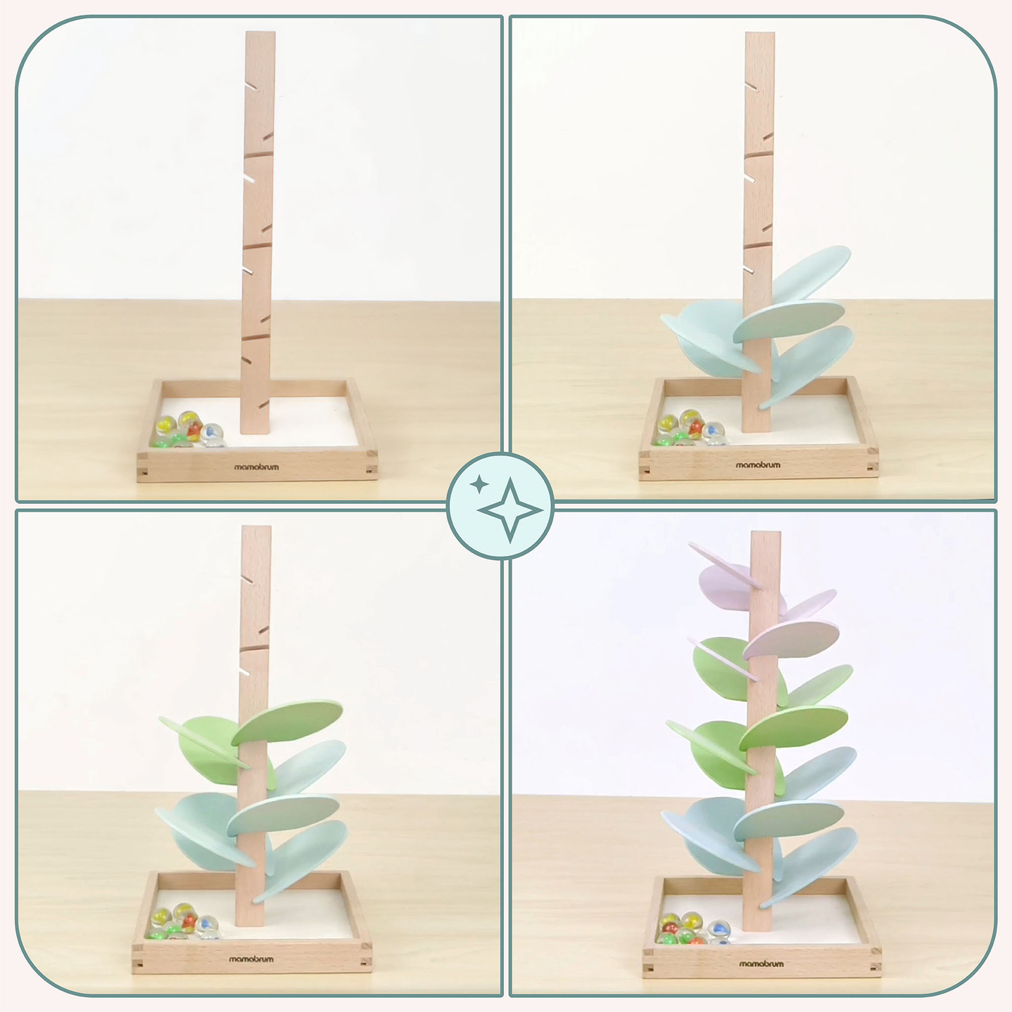 Дървен кулодрум - звуково дърво с топки