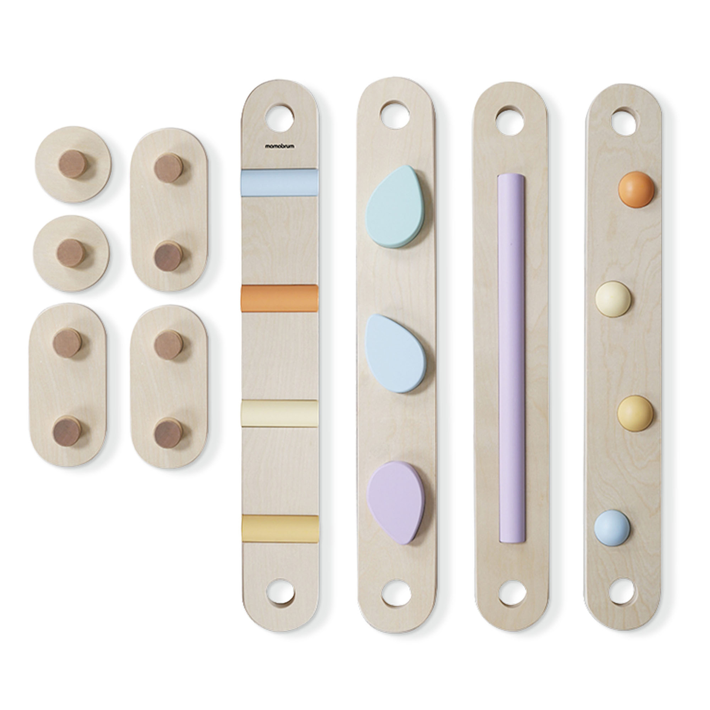 Голяма дървена сензорна пътека - пътека за баланс - 9 елемента