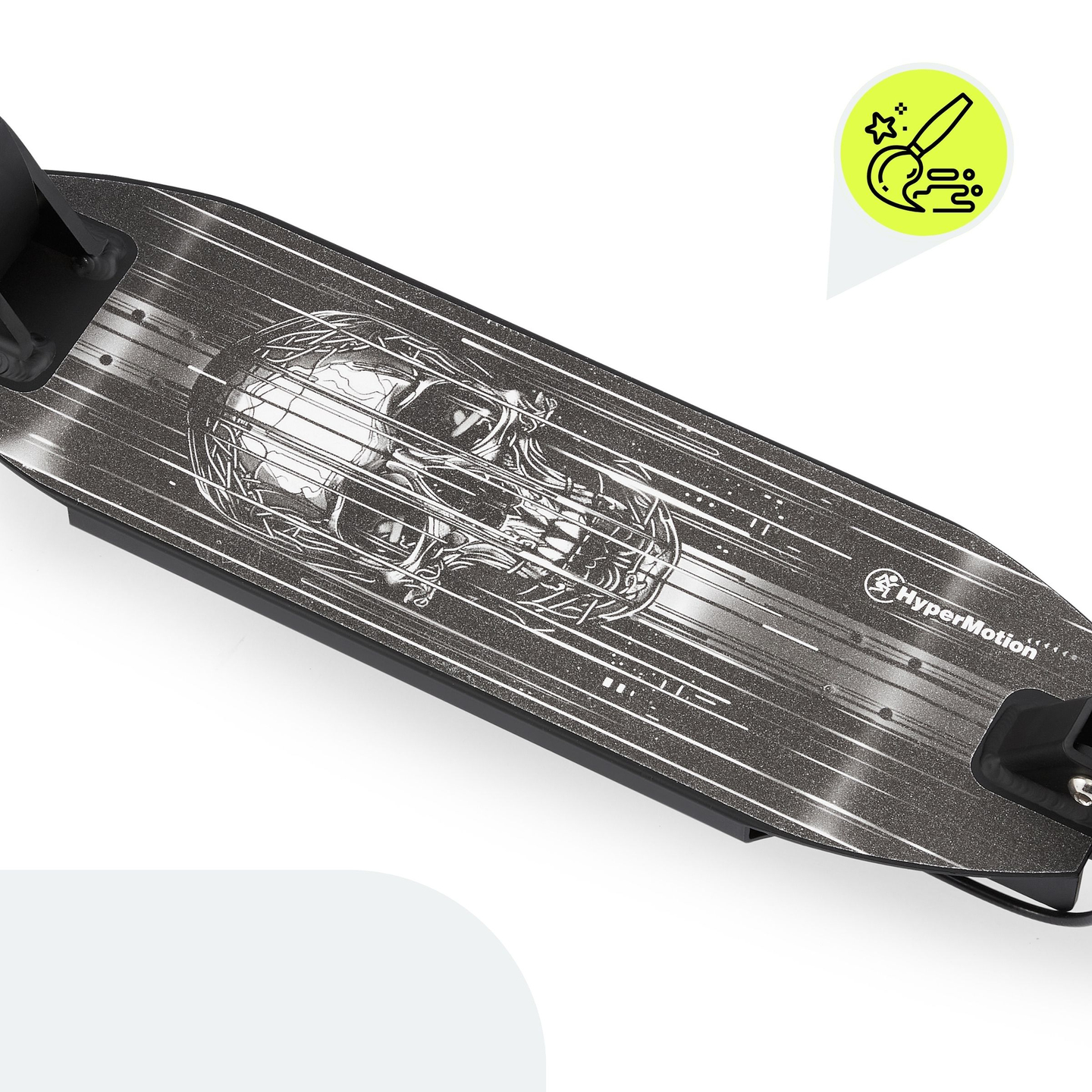 Двуколесен скутер за млади хора - с амортисьор - HyperMotion Skyline - черен, алуминий - 100 кг