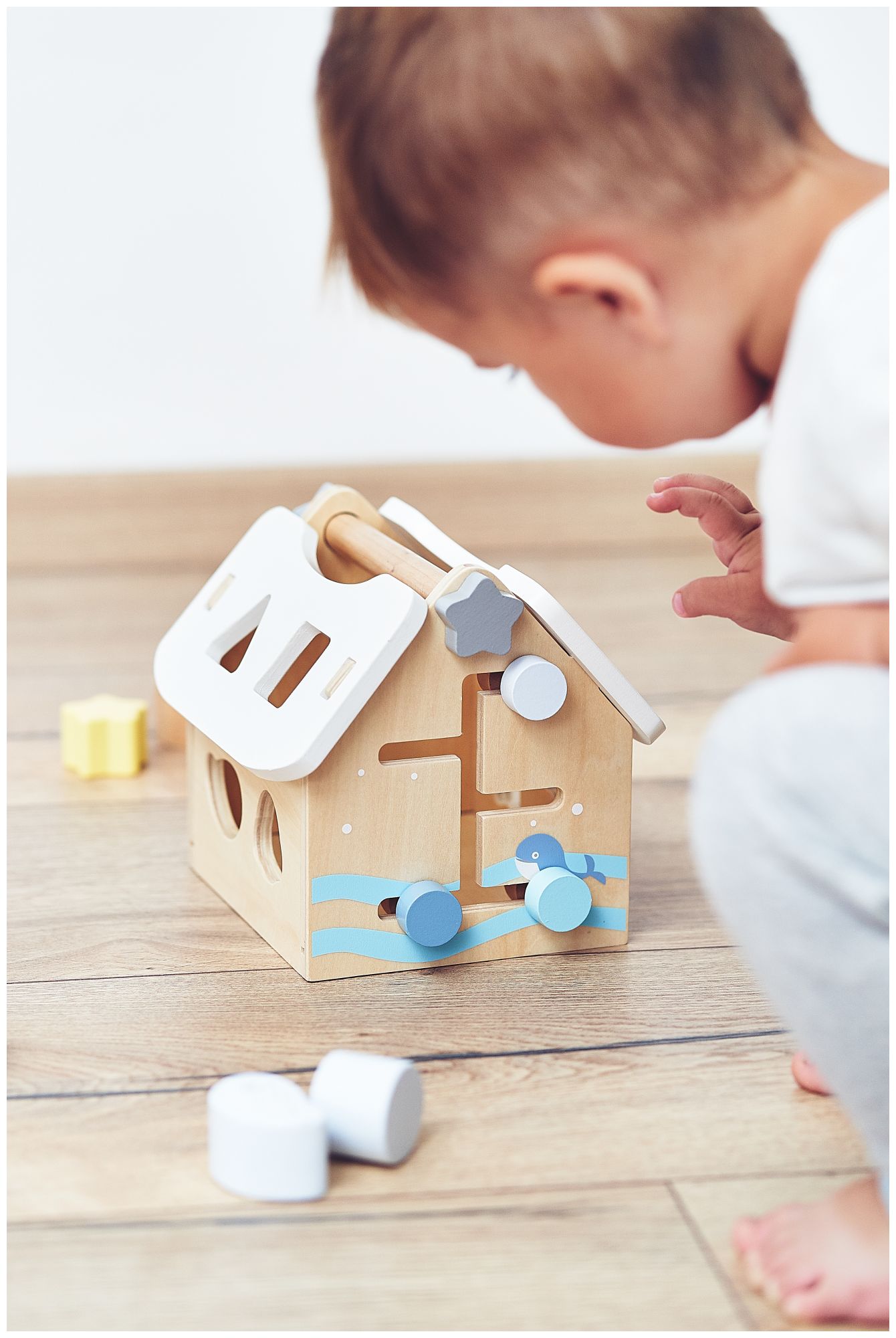 Сортер - образователна дървена къщичка с блокчета