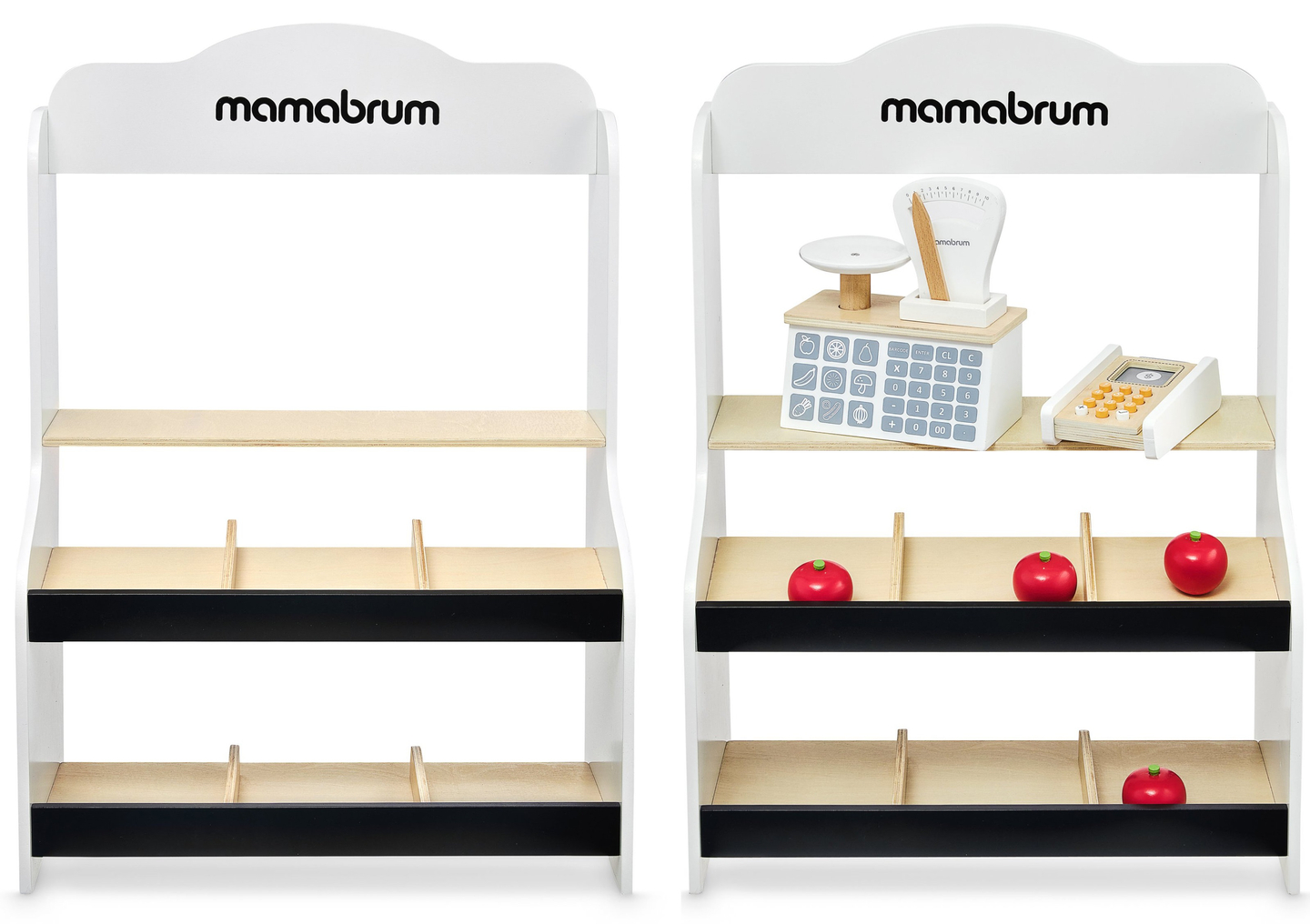 Мини маркет - магазин с кантар, терминал, разплащателна карта и плодове