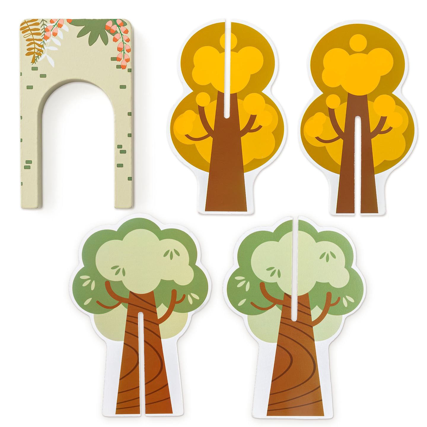 Дървено влакче в зоопарка – пъзел, влакче, релси, животни, мост, бариера