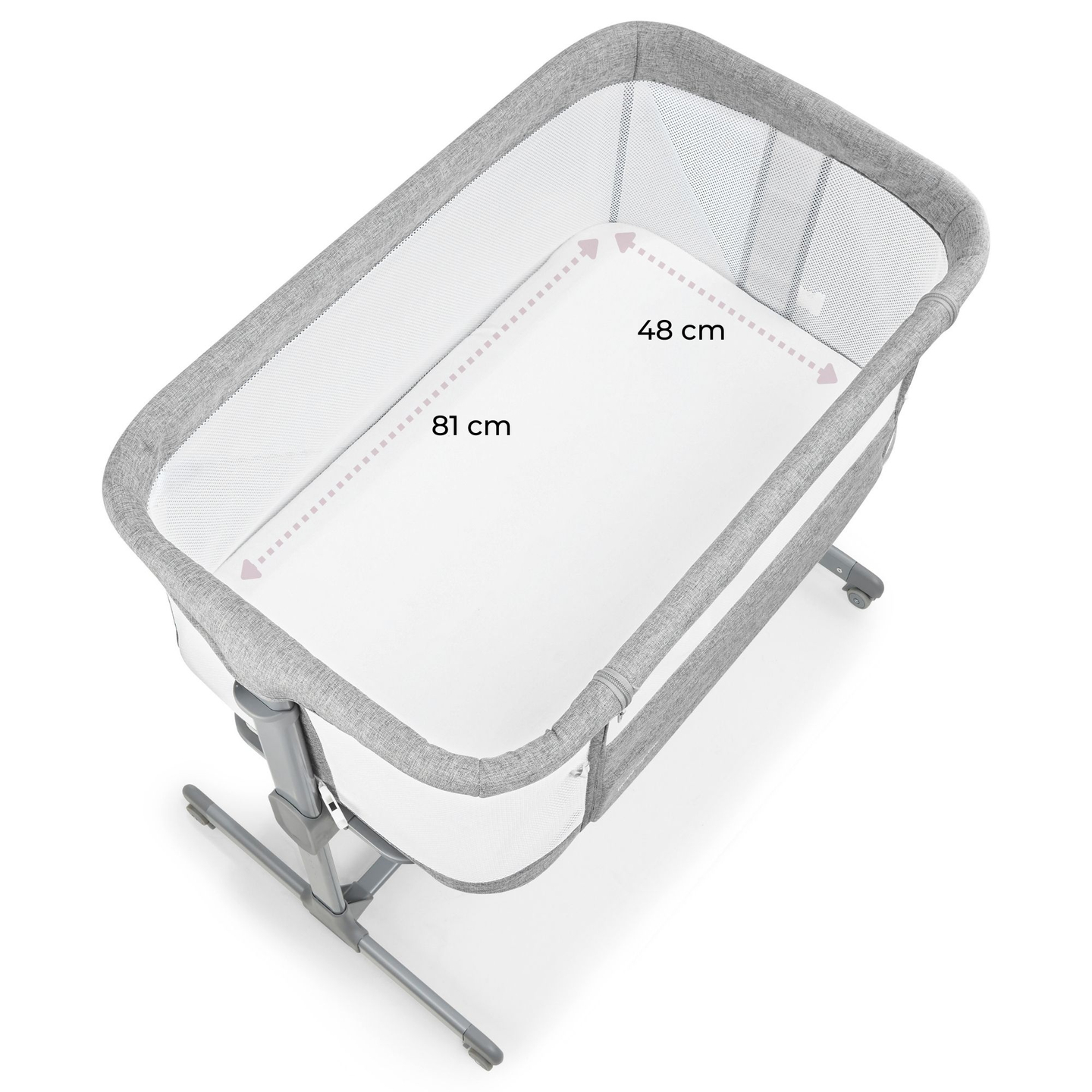 Разтегателно креватче Moby-Система LUNA 3в1 - сиво