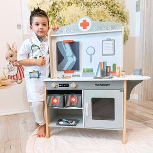 Дървена болница за лекарски кабинет XXL - лекарски комплект с аксесоари