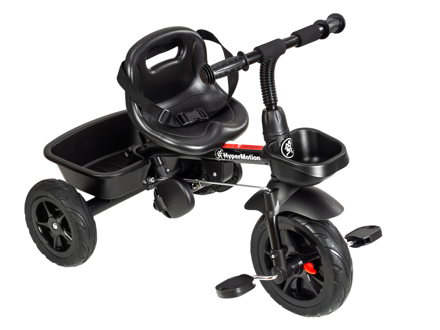 HyperMotion TOBI VECTOR триколка - вечни надуваеми колела + щанга за бутане. Цвят: черен.