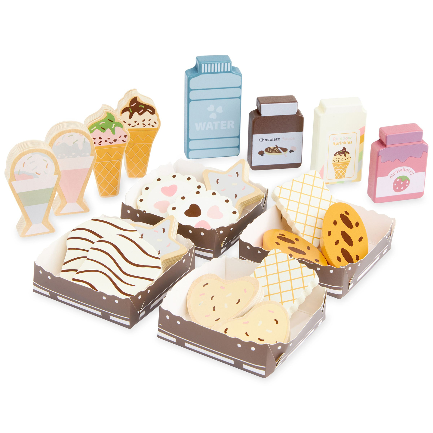 Сгъваем дървен магазин - кафене, сладкарница с аксесоари