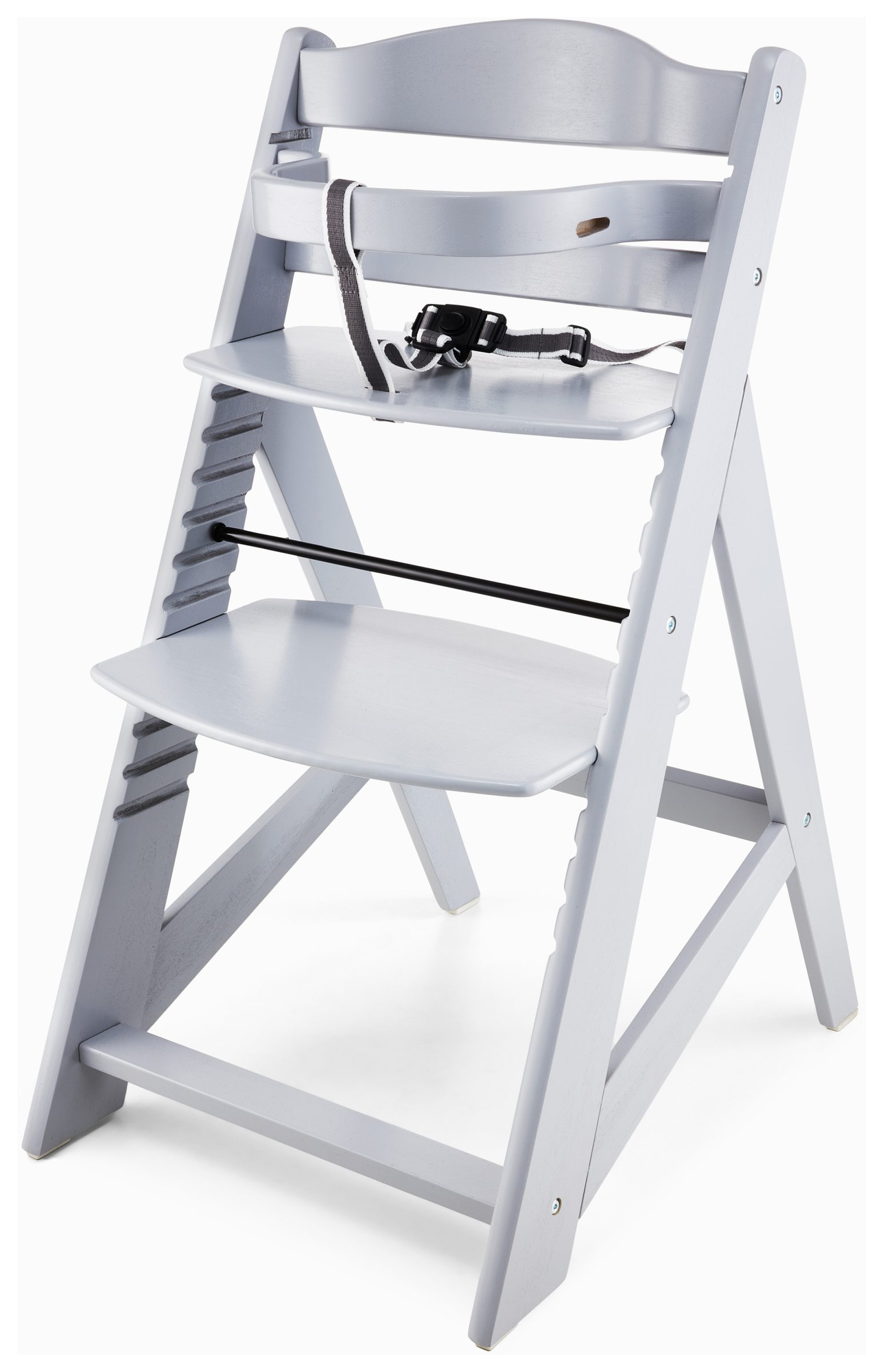 Дървен стол за хранене Moby-System WOODY - сив цвят