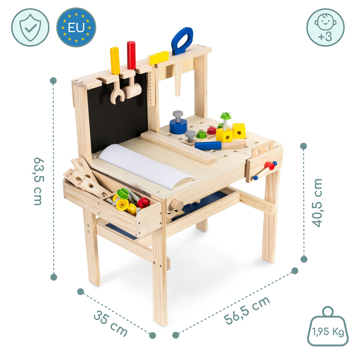 Дървен комплект "Направи си сам" XXL - 75 части