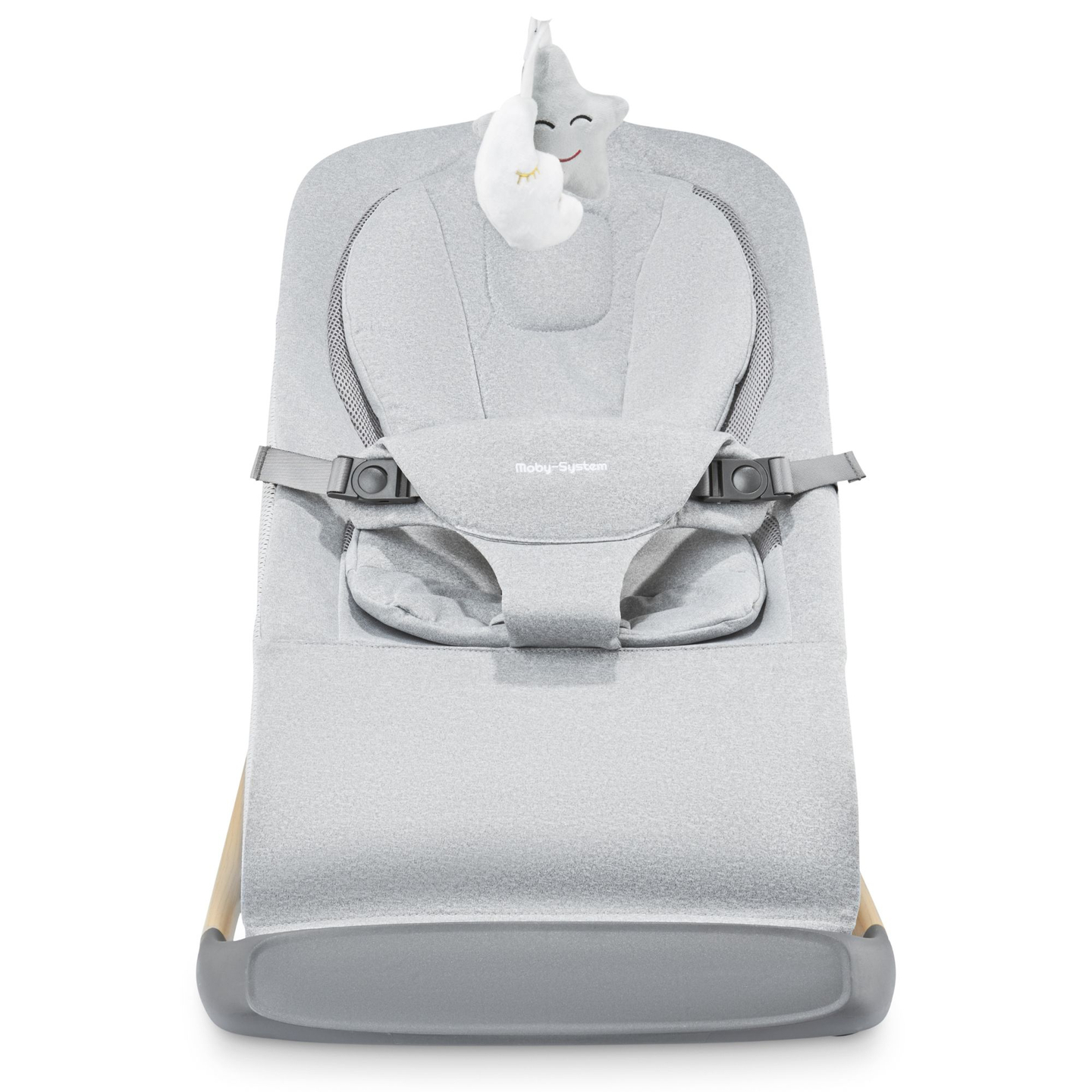 Люлеещ се стол 2 в 1 Moby-Система LILY - сив