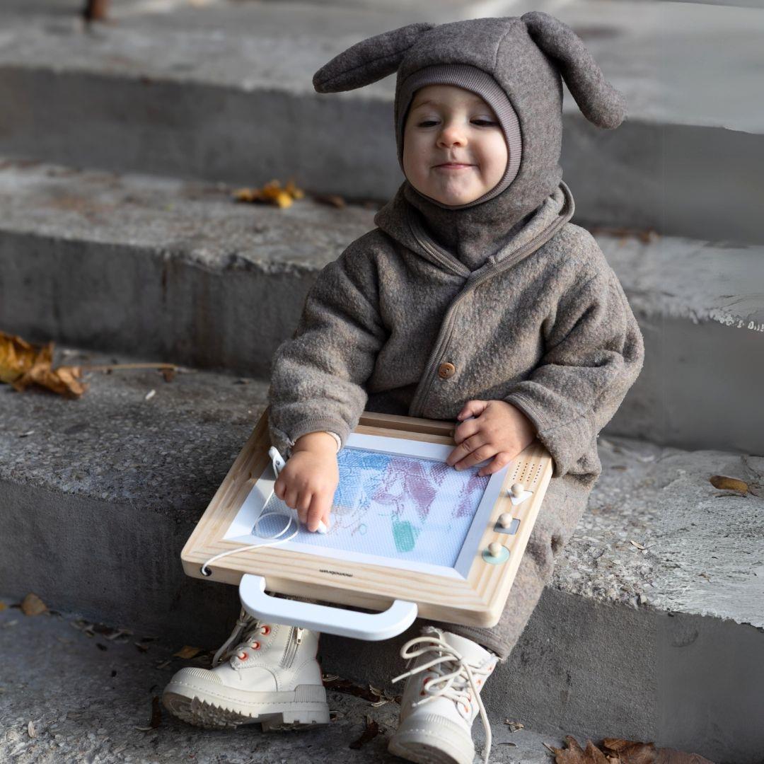 Дървен лексикон с печати - дъска за рисуване