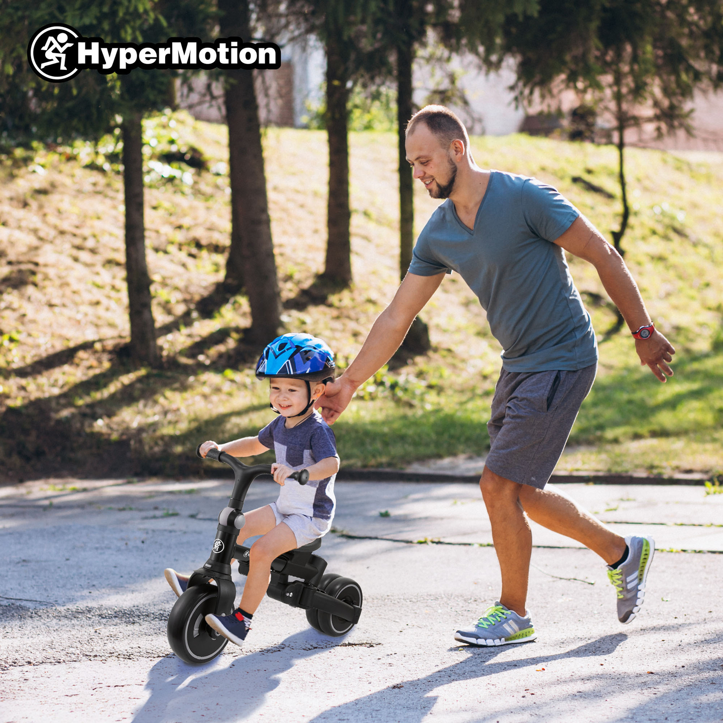 Многофункционална триколка 8в1 TOBI FOREST - сива