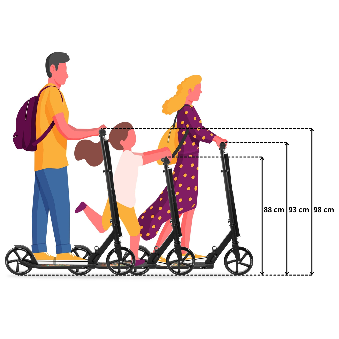 Двуколесен градски скутер VIBE Black HyperMotion - 100кг