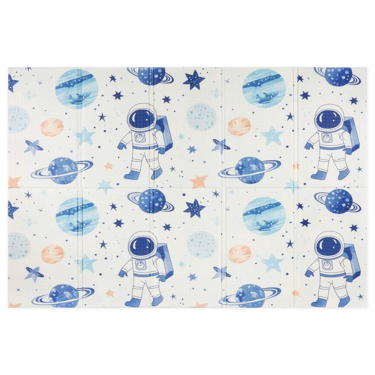 Двустранна сгъваема подложка от пяна 180 x 120 x 1cm - Космос/геометрични триъгълници