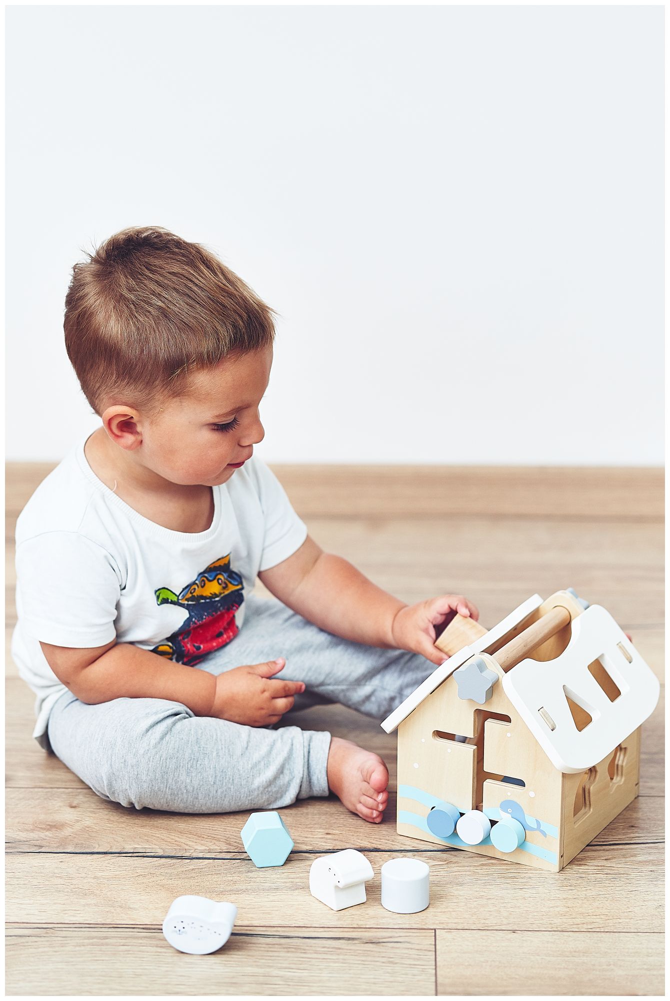 Сортер - образователна дървена къщичка с блокчета